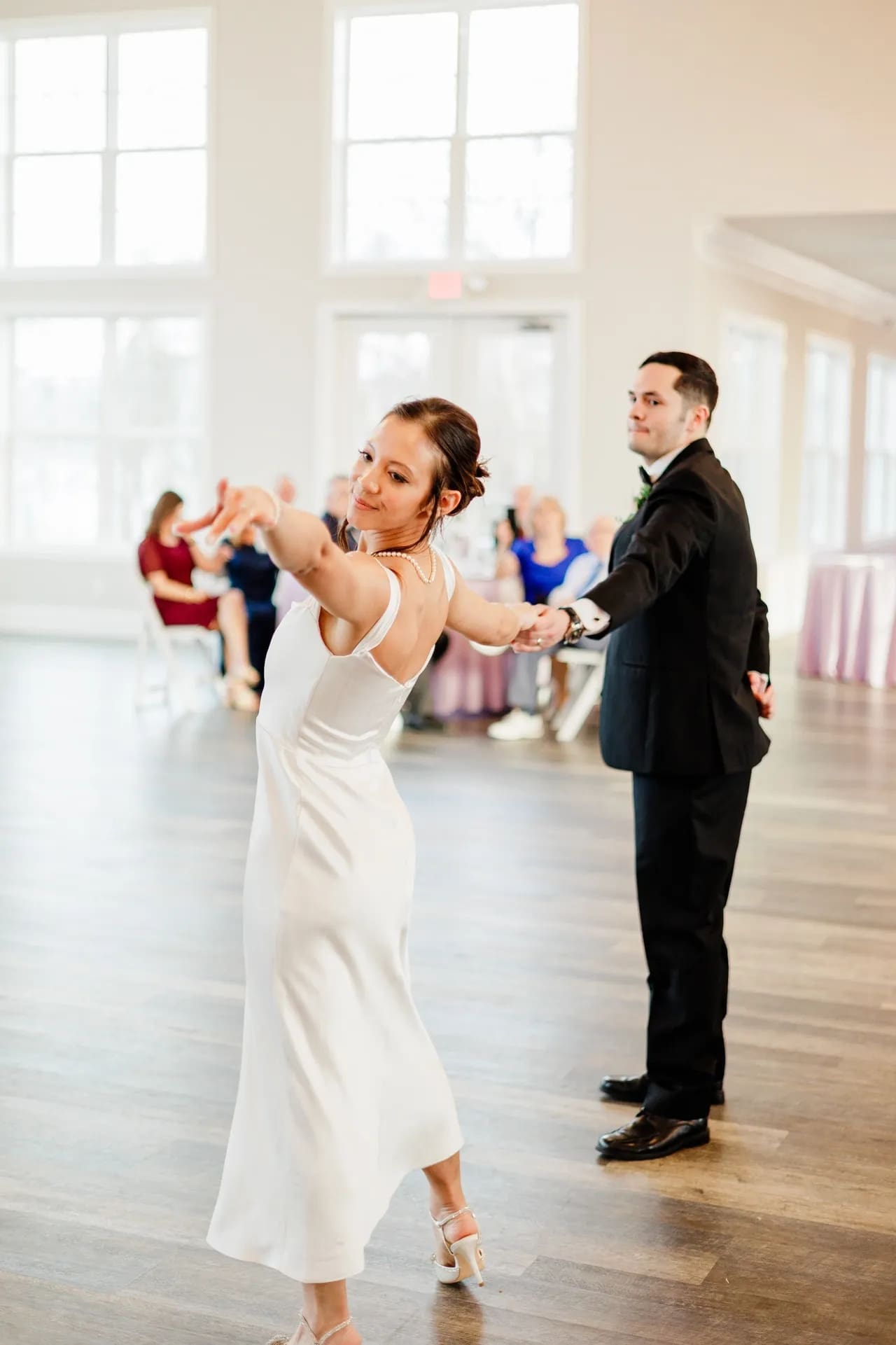 sarah and brendan wedding dance. curtsy ballroom